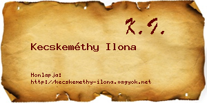 Kecskeméthy Ilona névjegykártya